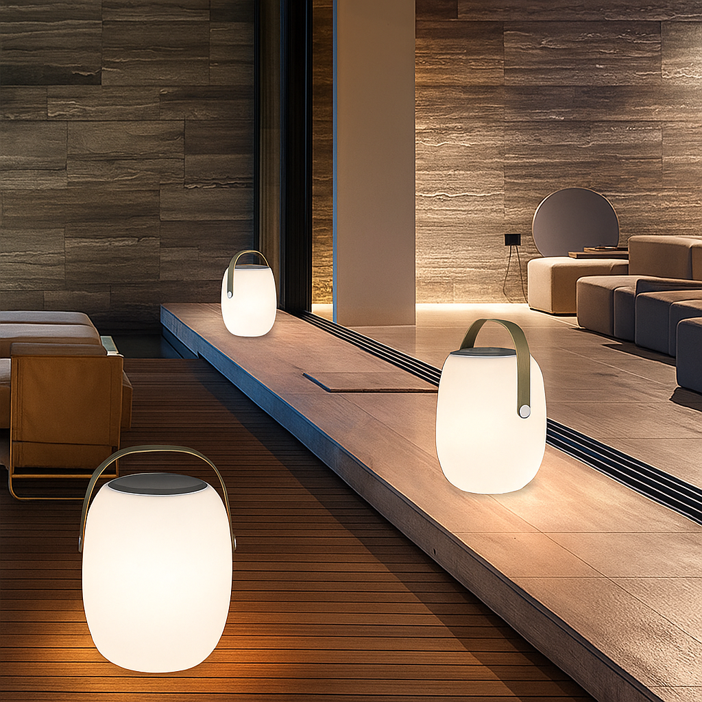 Bærbar Terrasse Solcellelampe | Udendørs LED