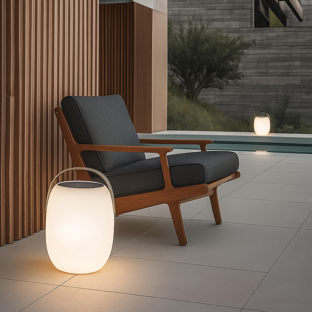 Bærbar Terrasse Solcellelampe | Udendørs LED