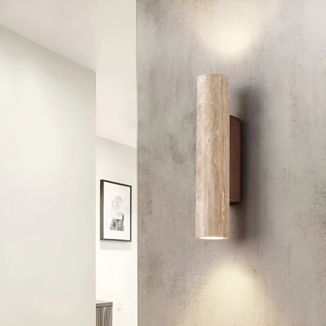 Marmor Wabi Sabi LED Væglampe | Travertin