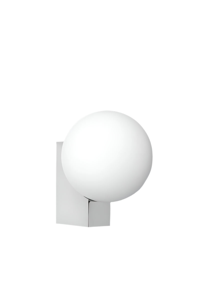 Minimalistisk Væglampe | Metal og Glas Kugle Design