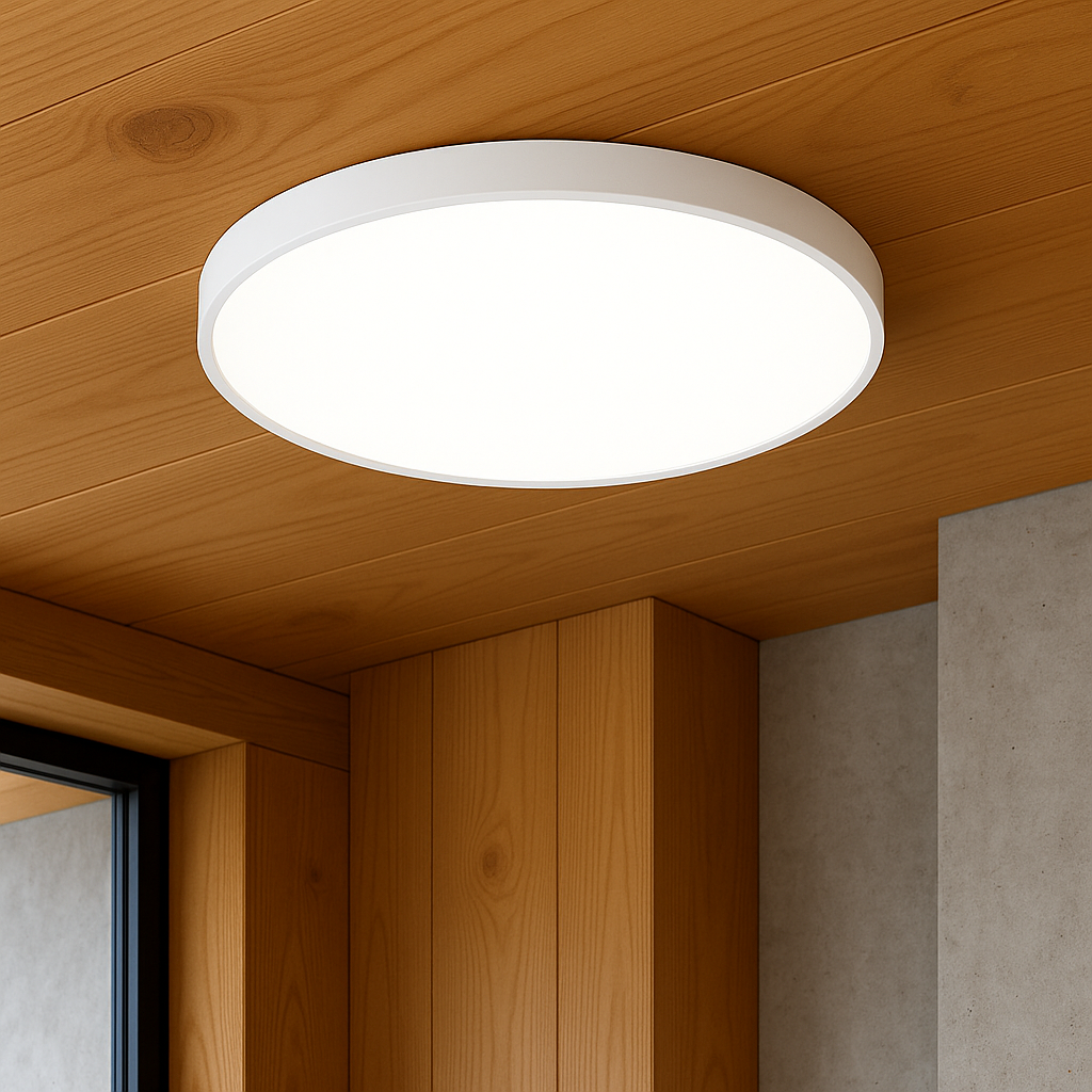 Moderne Loftlampe | Rund LED, Tynd