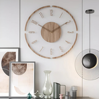 Moderne Vægur | 30 cm Akryl & Træ Design