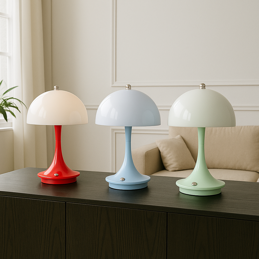Mushroom Bordlampe | Moderne LED, Bærbar