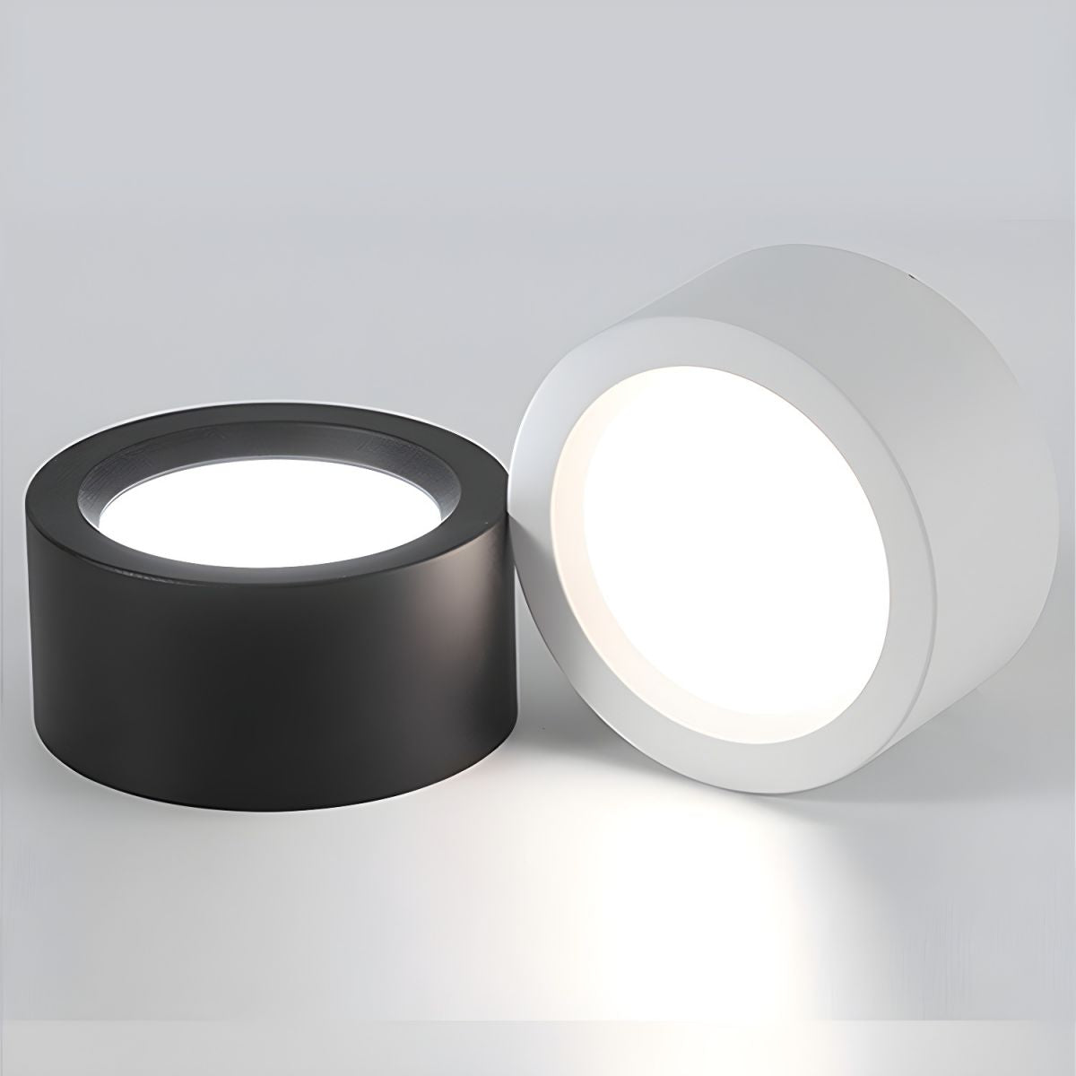 Rund LED Loftlampe | Påbygningsspot Sort/Hvid