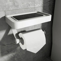Toiletpapirholder med Hylde | Rustfrit Stål