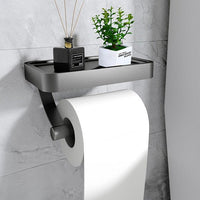 Toiletpapirholder med Hylde | Rustfrit Stål