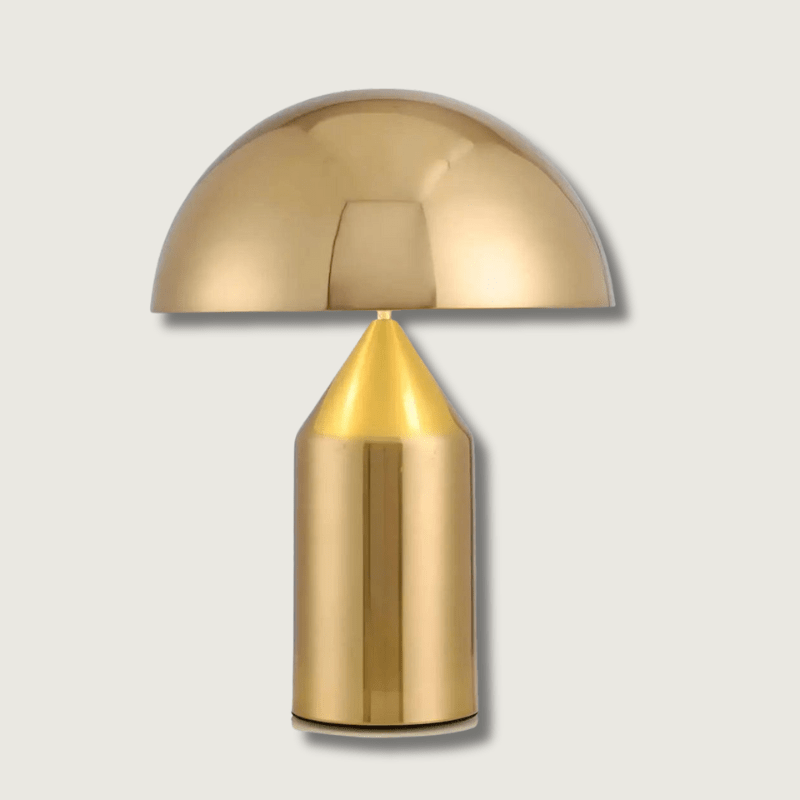 LED Bordlampe med Buet Design | Metal og Glas