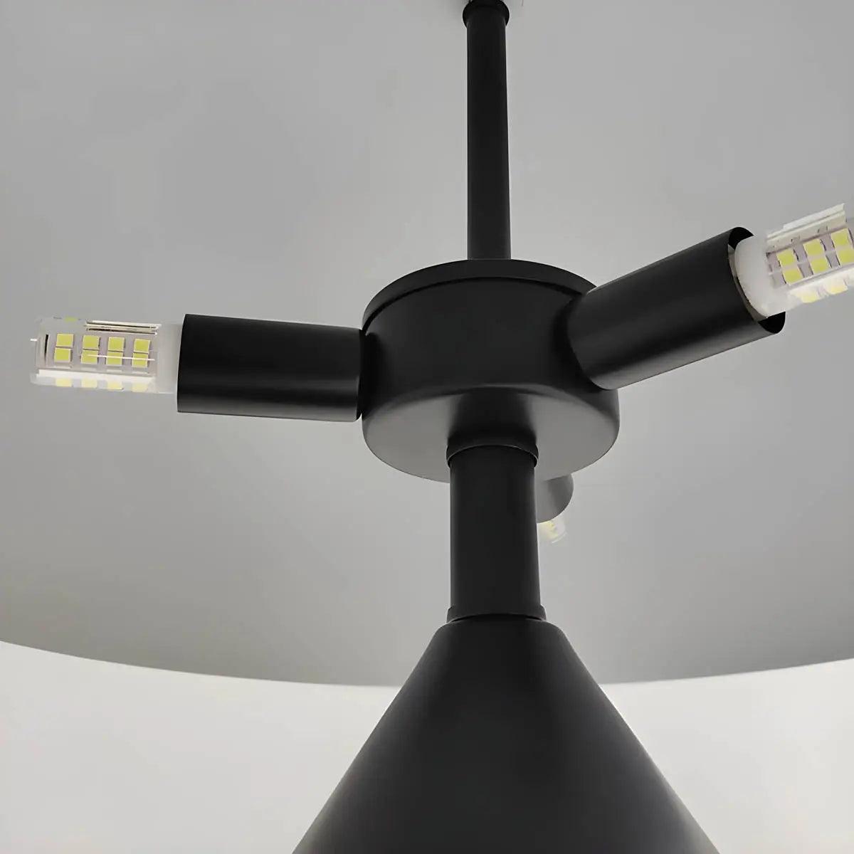 LED Bordlampe med Buet Design | Metal og Glas
