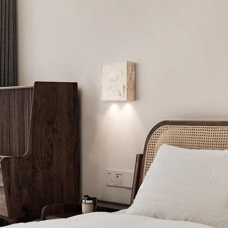 Lunara - Lámpara de Pared LED en Piedra Natural y Vidrio - Luminaire