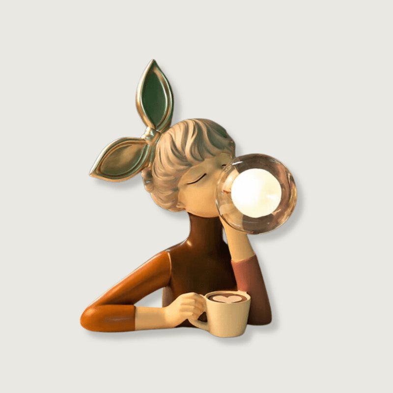 Moderne Skulpturlampe | Kunstnerisk Pige der Blæser Boble LED