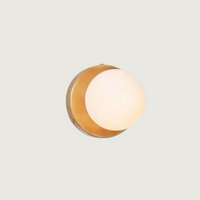 Moderne Væglampe | Rund Glas Kugle med Metalbase