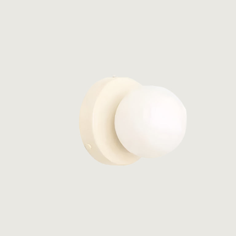 Moderne Væglampe | Rund Glas Kugle med Metalbase