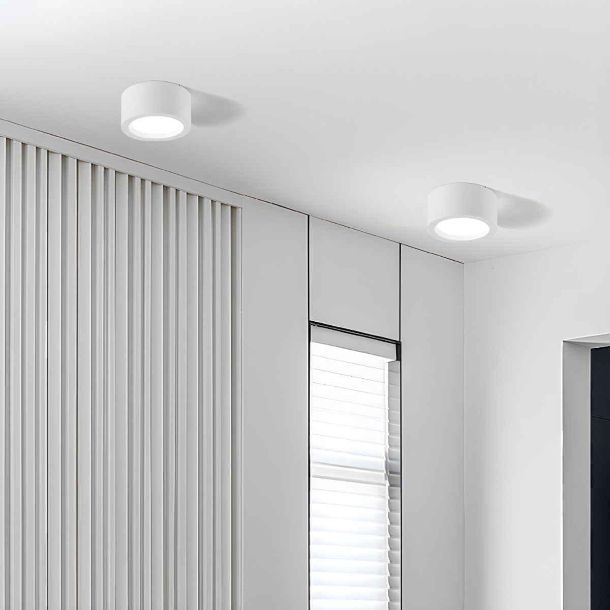 Rund LED Loftlampe | Påbygningsspot Sort/Hvid